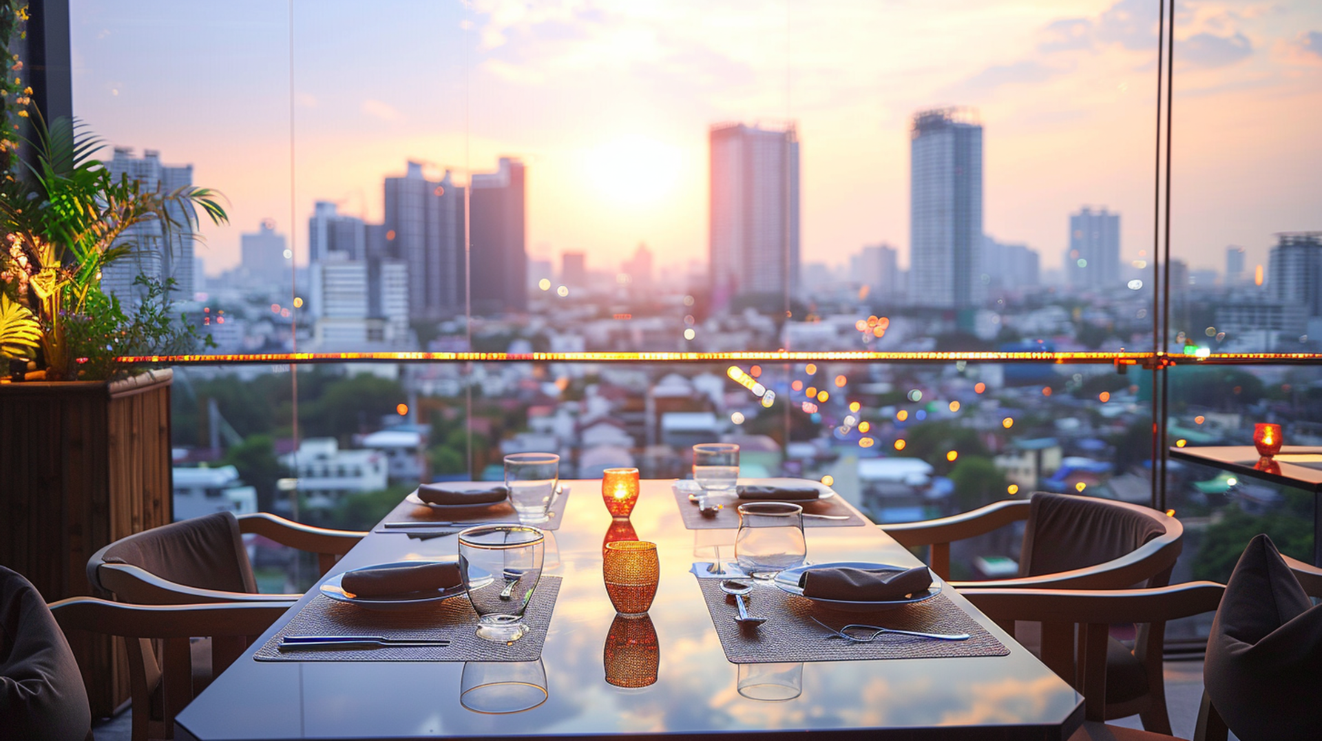 Admire the city skyline from a rooftop in Neighborhood Deira