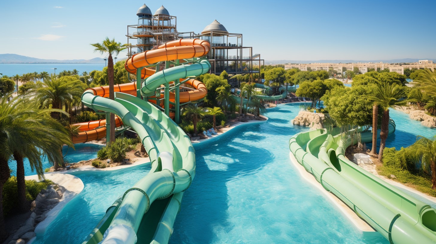 Overview of Palm Jumeirah Aquaventure Waterpark