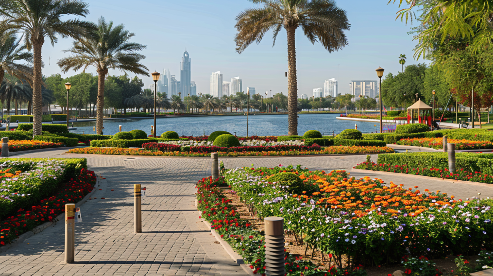 Visit parks with playgrounds in Neighborhood Deira