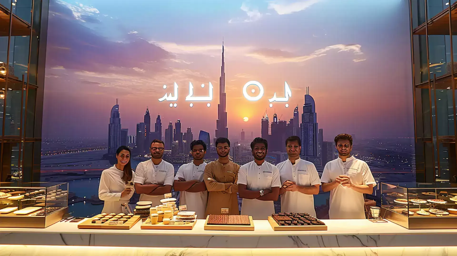 Illustration showcasing the entrepreneurial spirit and opportunities in Dubai