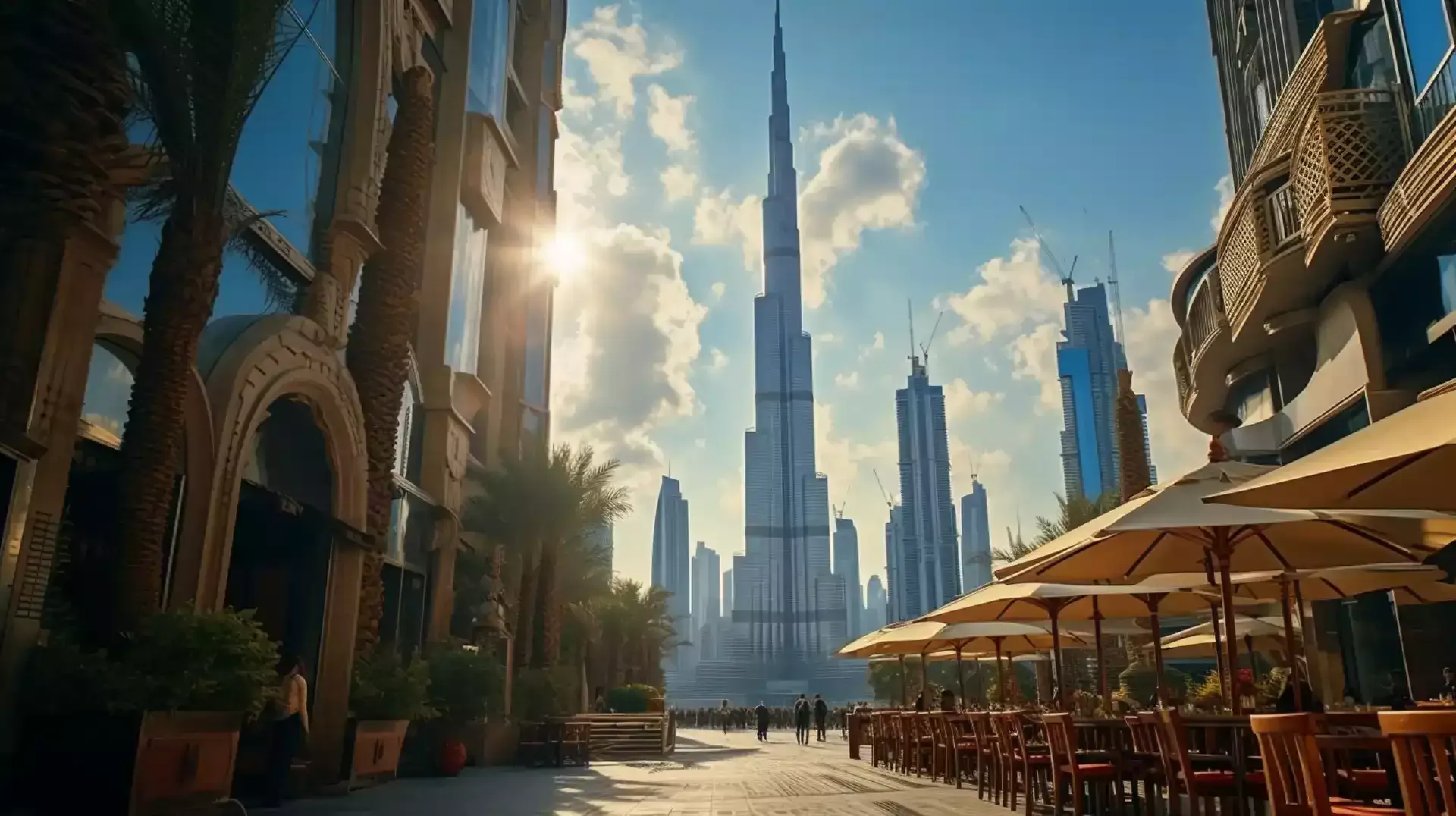 Embarking on the journey of entrepreneurship in Dubai with skyscrapers in the background