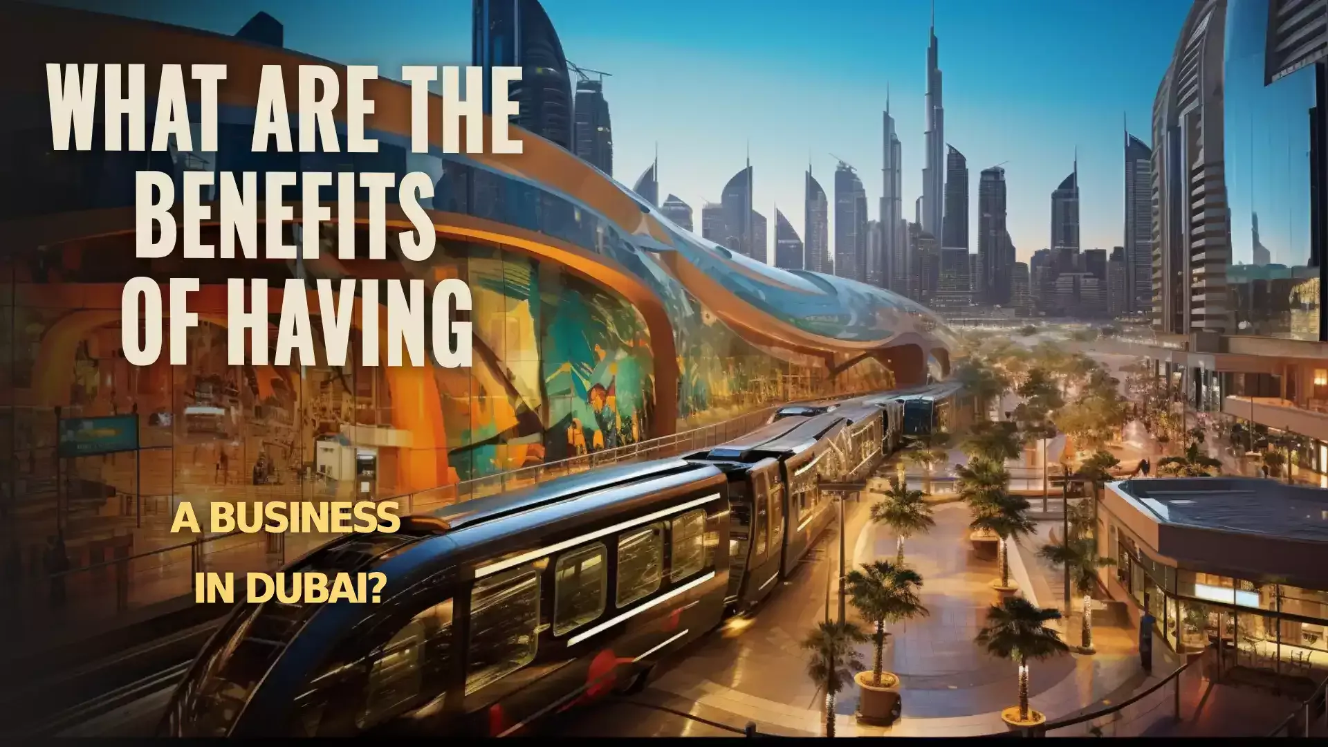 Image displaying the various benefits and advantages of establishing a business in Dubai