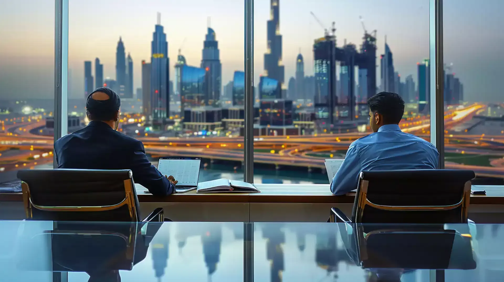 A skyline view of Dubai showcasing its vibrant business landscape