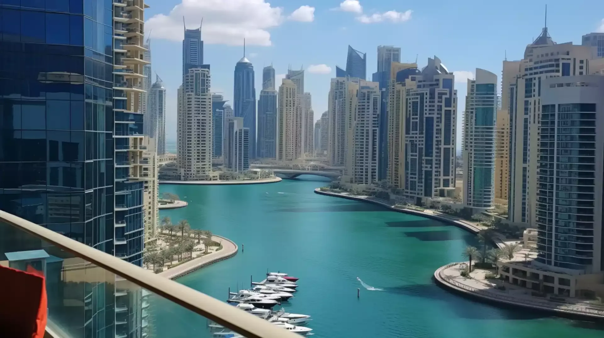 Scenic waterfront view from residences in JLT's Waterfront Living 