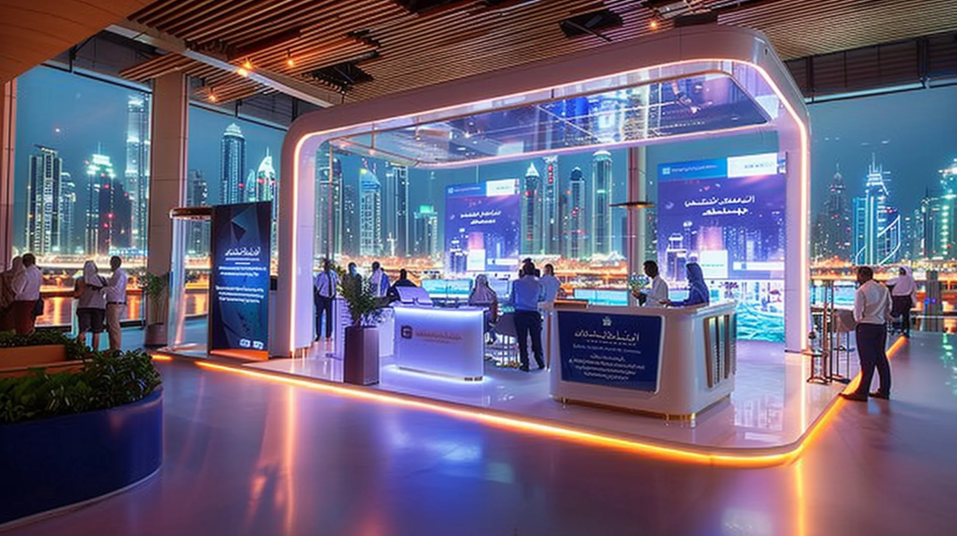 A high-tech business conference in Dubai showcasing future prospects and cutting-edge industry developments