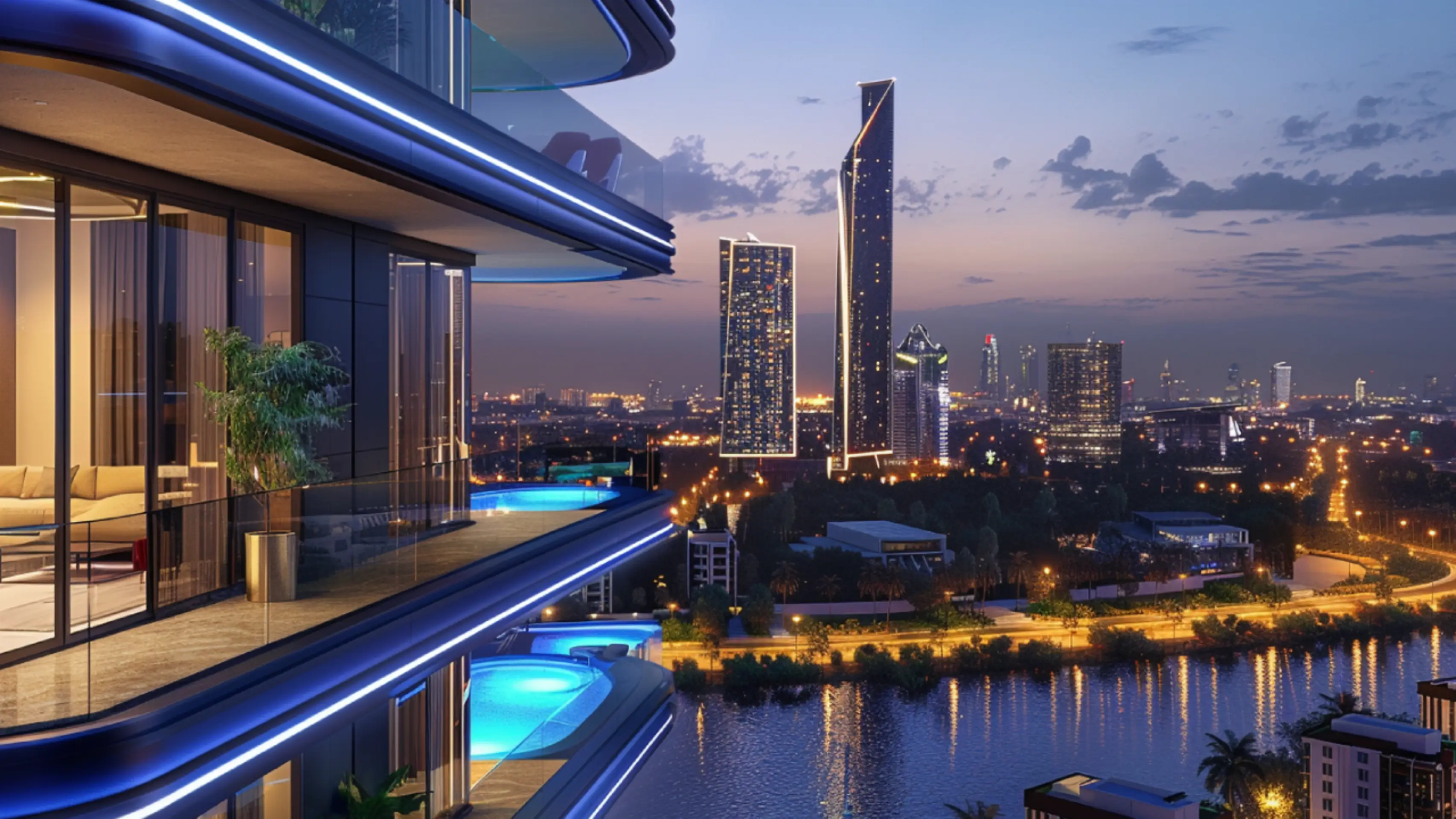 View of luxury buildings in Dubai, showcasing the latest trends in high-end real estate.