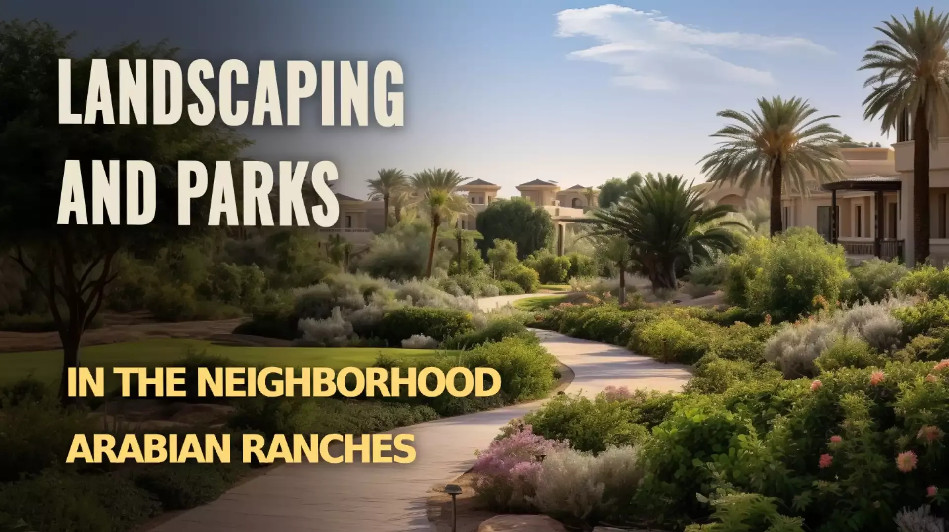 Landscaping and Parks in Arabian Ranches, a serene oasis for residents to relax and enjoy nature's beauty, surrounded by picturesque landscapes and well-maintained greenery 