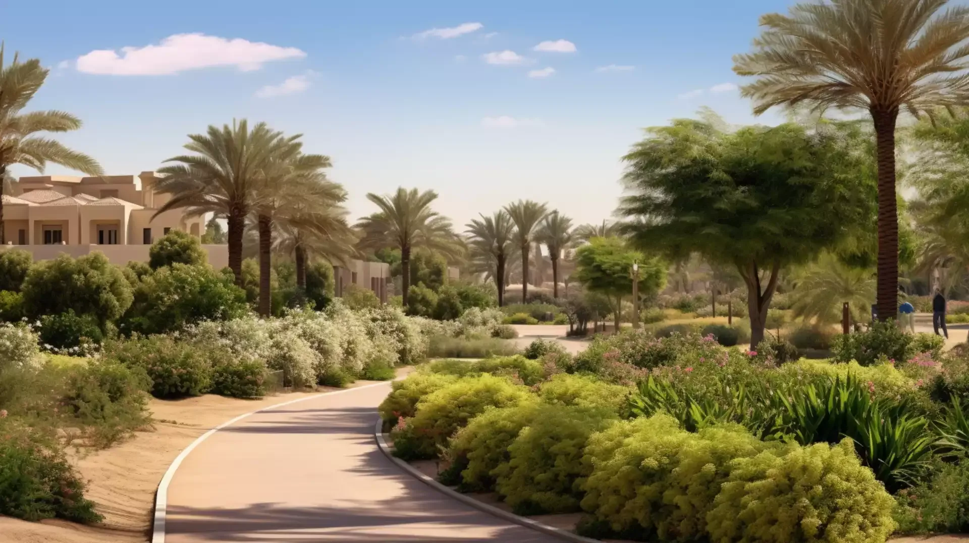 Landscaping and Parks in Arabian Ranches, a serene oasis for residents to relax and enjoy nature's beauty, surrounded by picturesque landscapes and well-maintained greenery