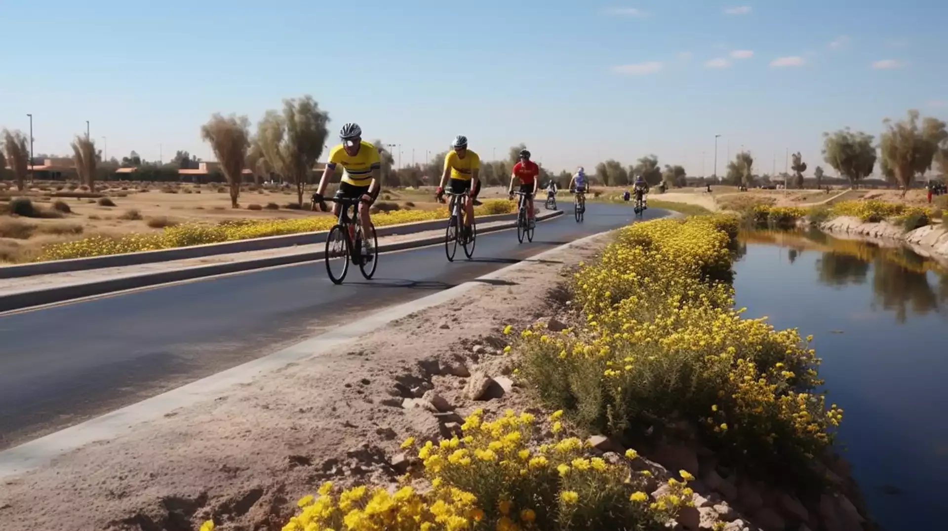 Cycling Tracks in Arabian Ranches - Cyclists on the Track