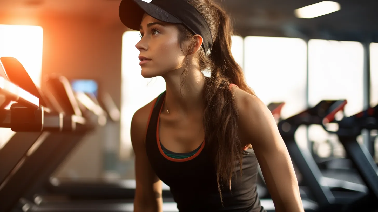 Girl athlete training at the Business Bay fitness center