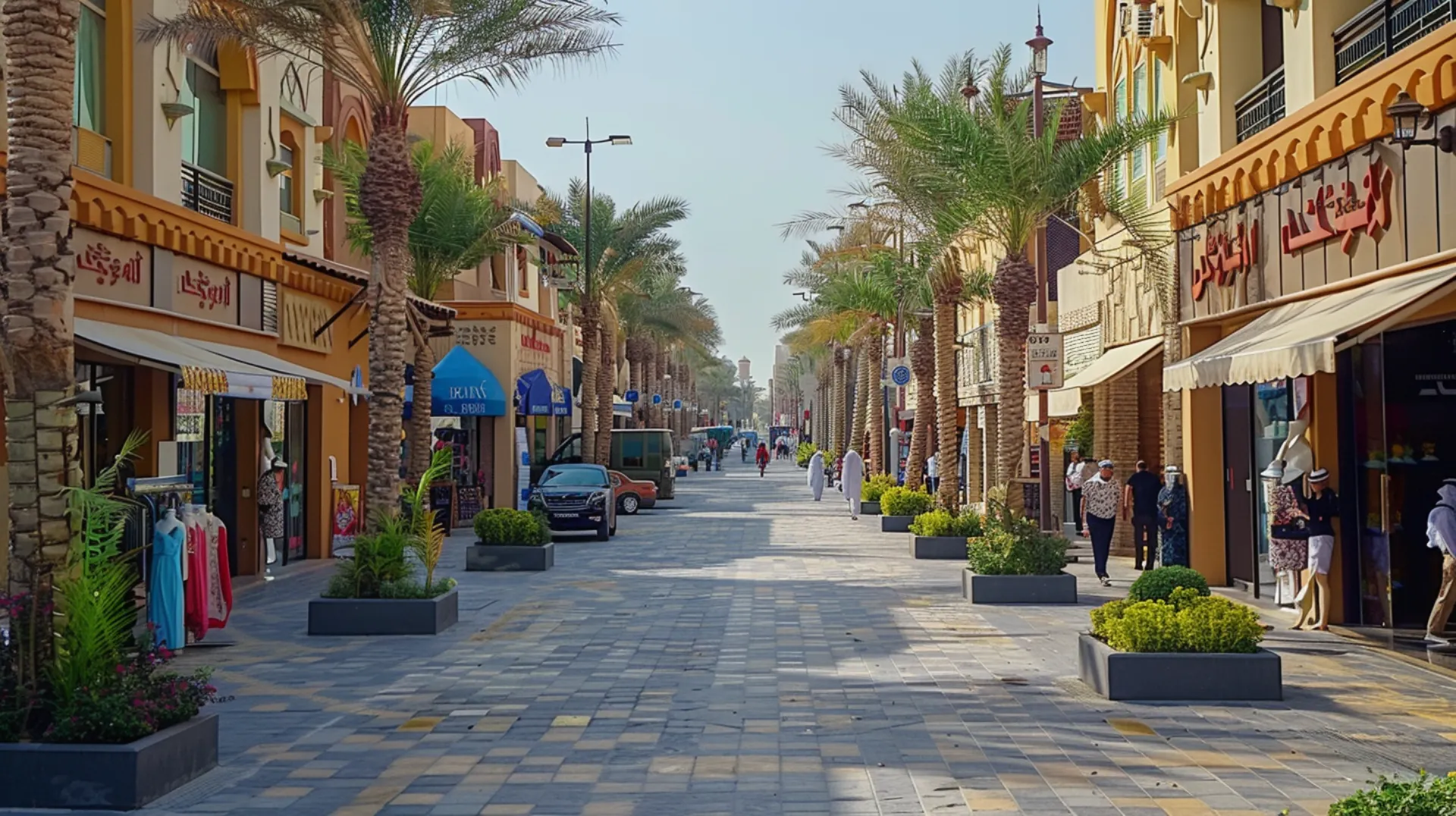 : A scene of Dubai's skyline with icons representing rent, utilities, and other living costs for expats