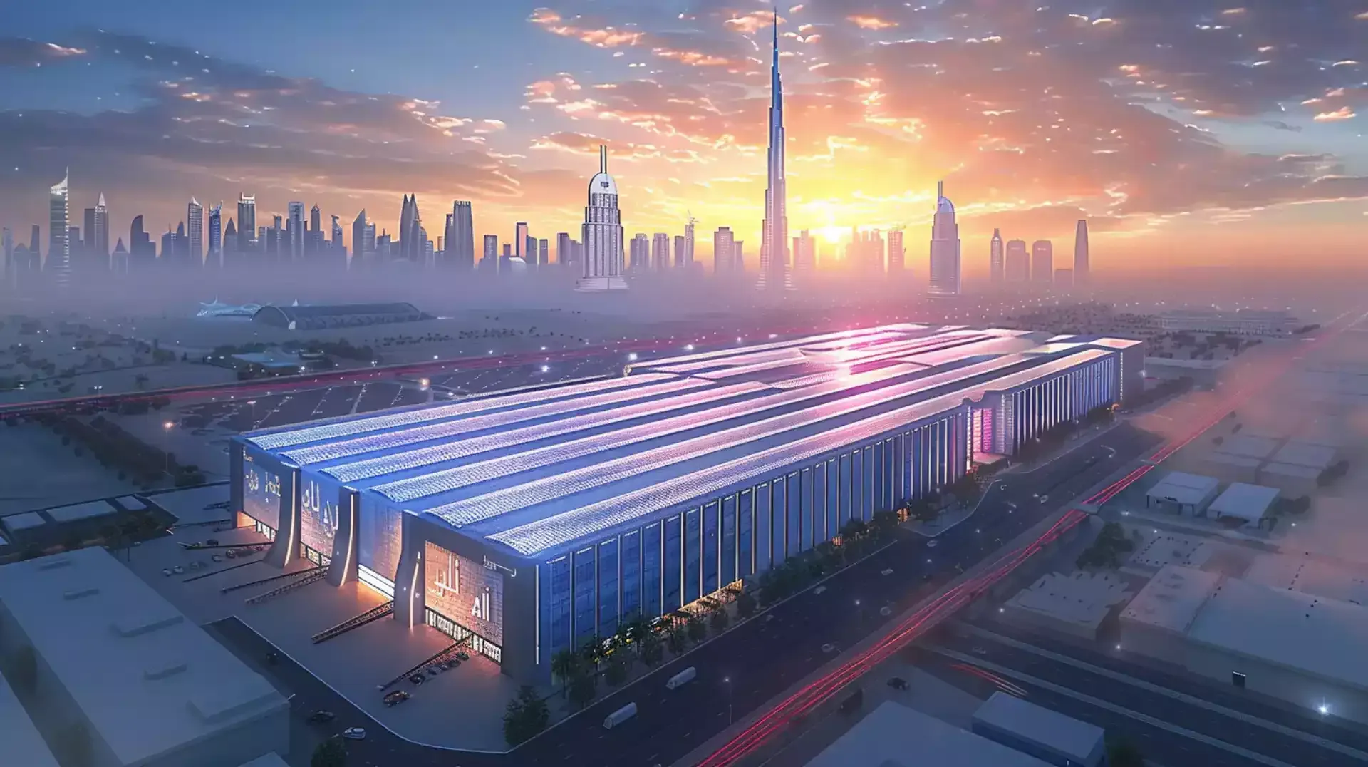 A dynamic image capturing the essence of Dubai's thriving business sector, showcasing its global appeal 