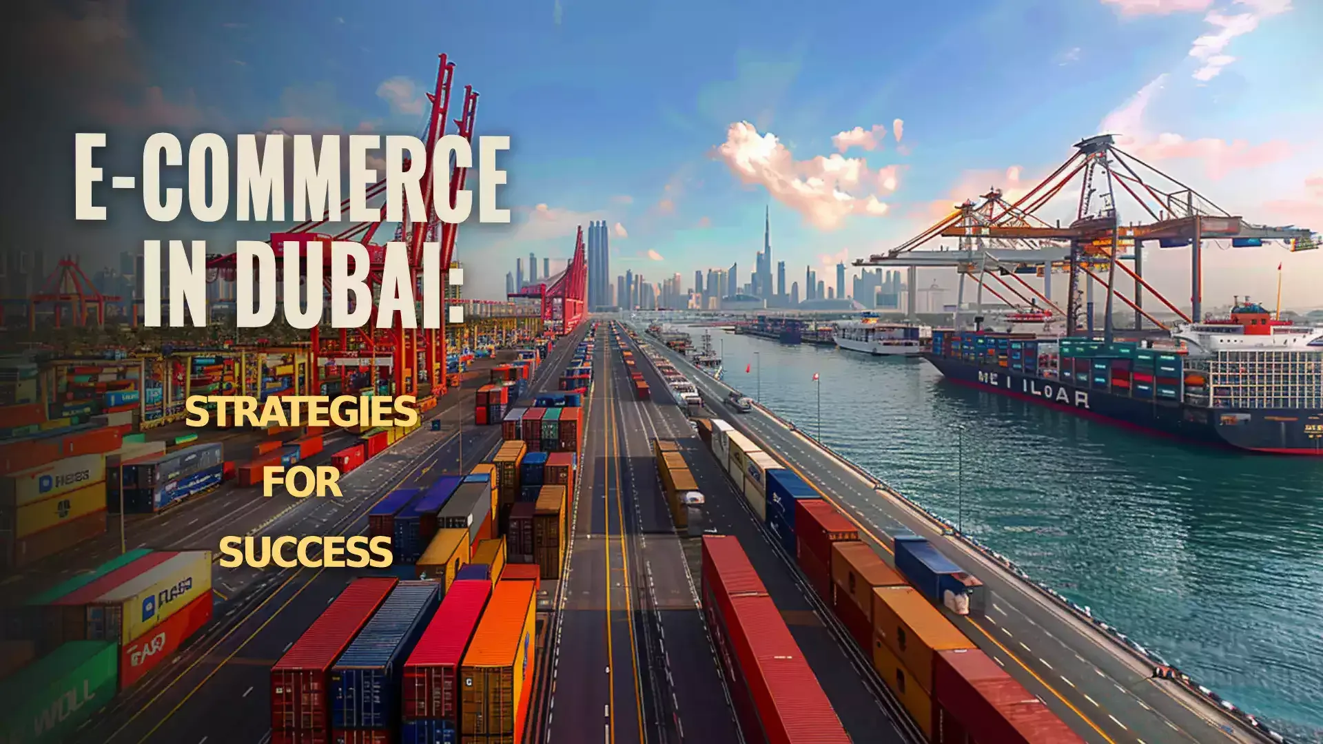 An image illustrating the rapid growth of e-commerce in Dubai, showcasing online shopping trends and digital transactions