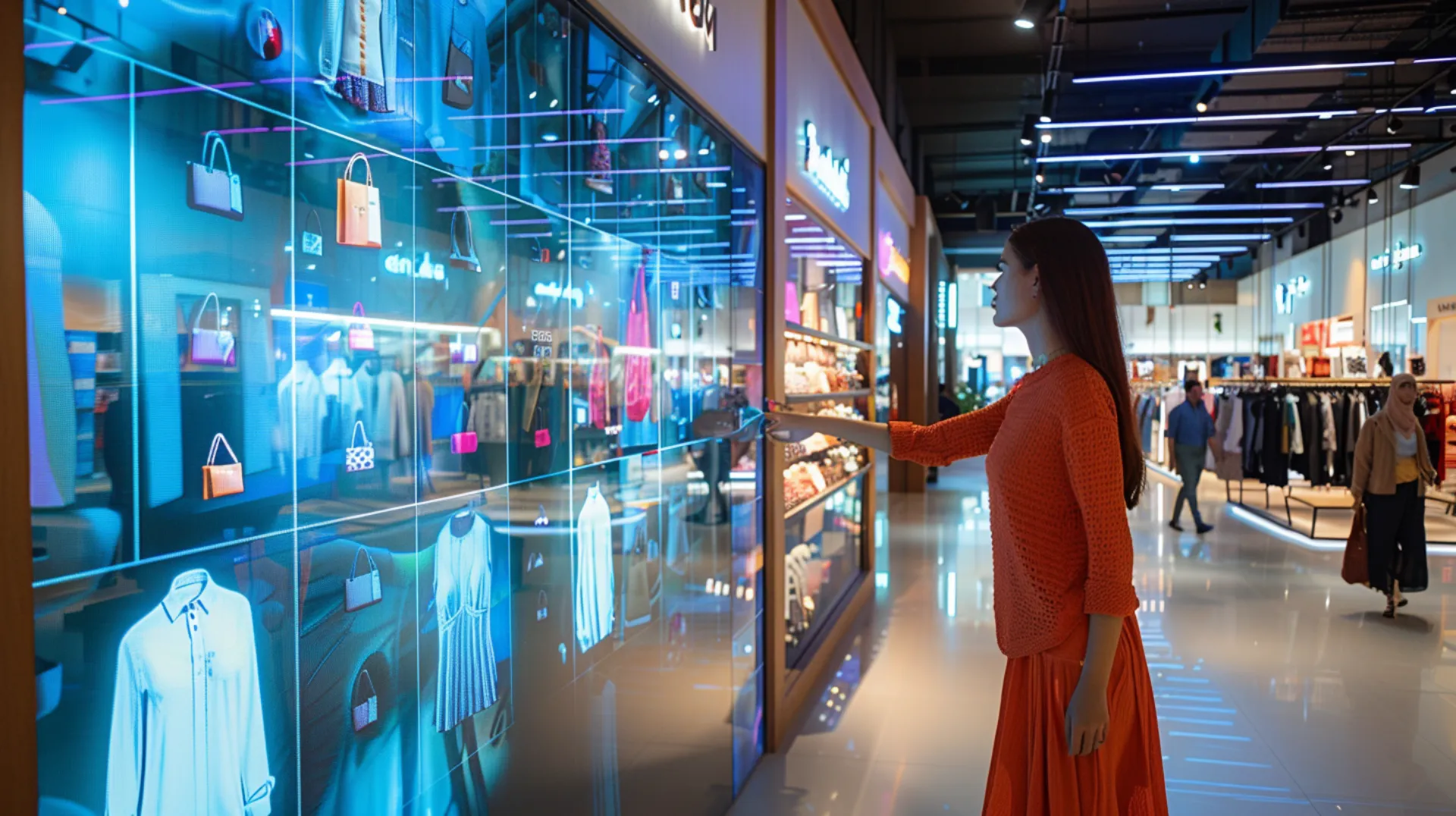 Using cutting-edge technology, shoppers can swiftly browse and select items through digital storefronts, enhancing the shopping experience