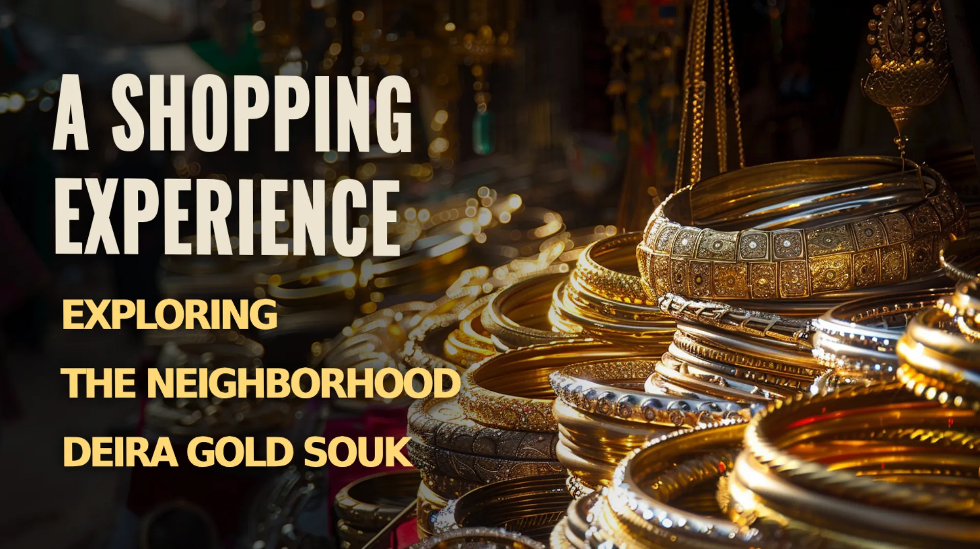  A bustling street in the Neighborhood Deira Gold Souk, showcasing its vibrant atmosphere and glittering jewellery displays