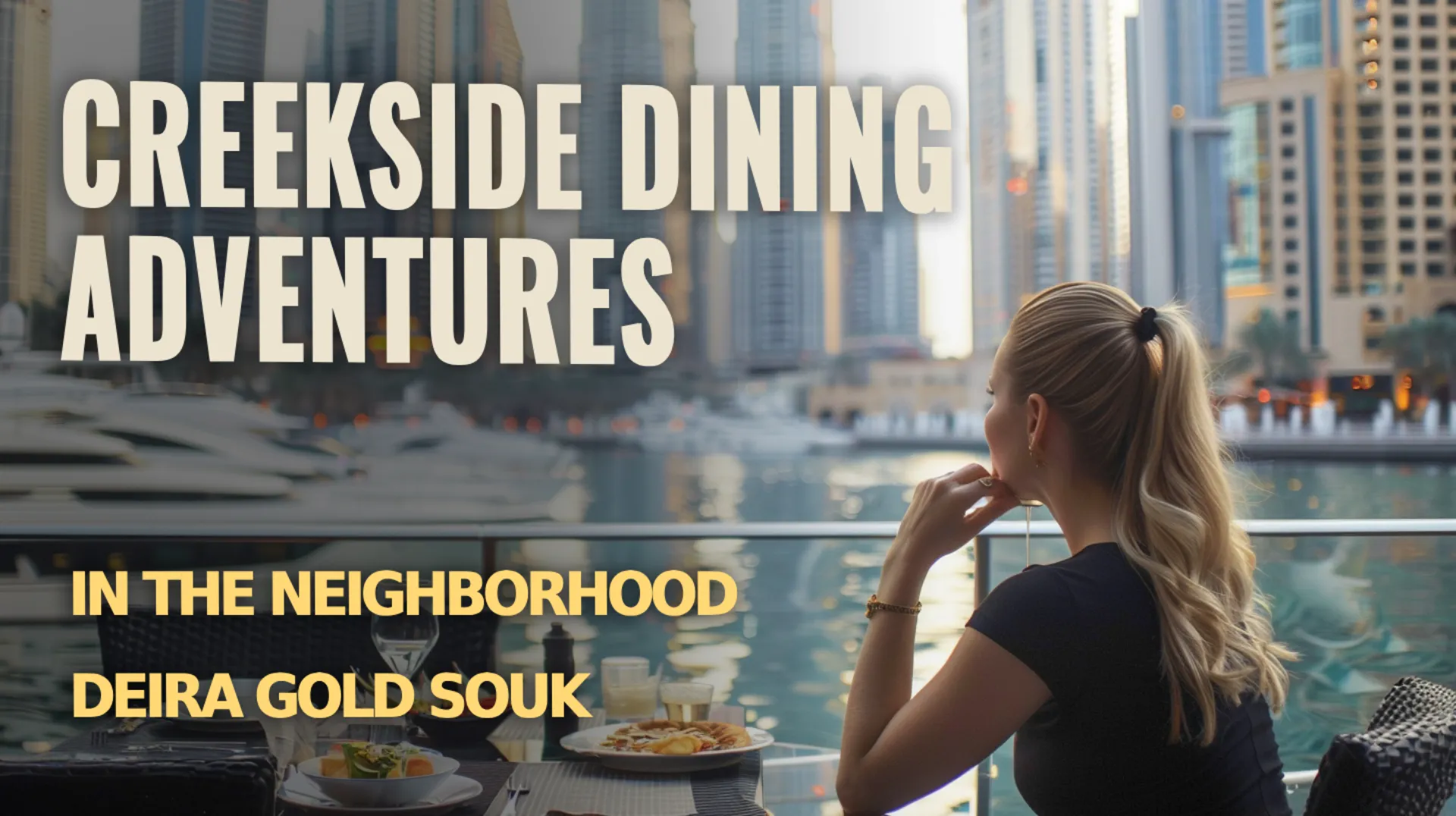 Dine at an elegant creekside restaurant in Deira Gold Souk