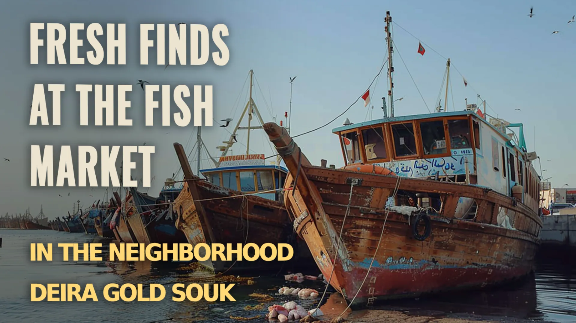 Discover fresh seafood at the fish market in Neighborhood Deira