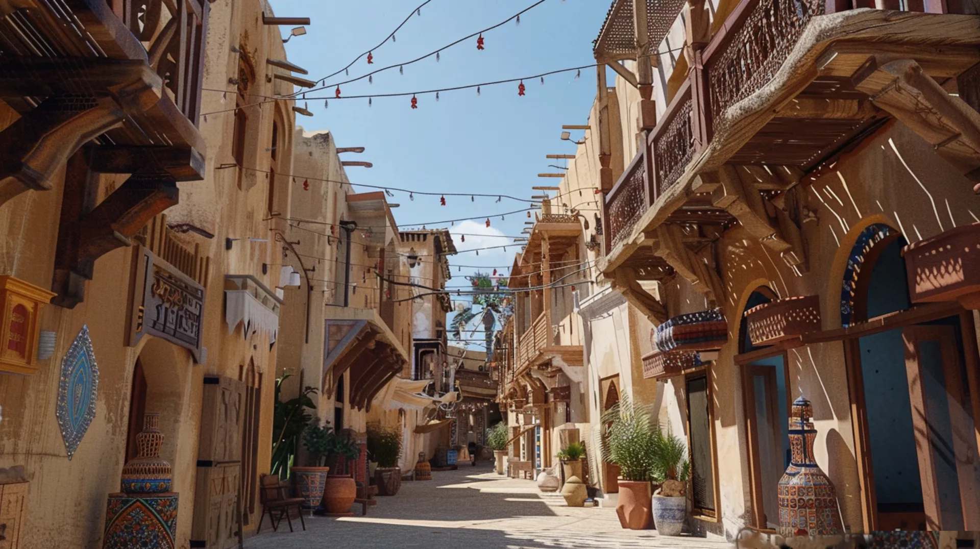 Admire the architectural charm of old town in Neighborhood Deira