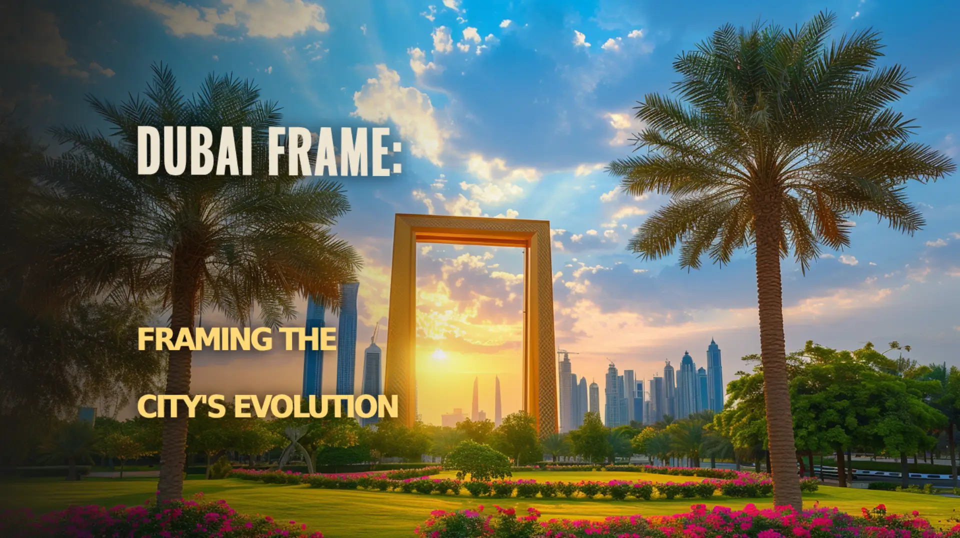 The iconic Dubai Frame framing Dubai's transformation