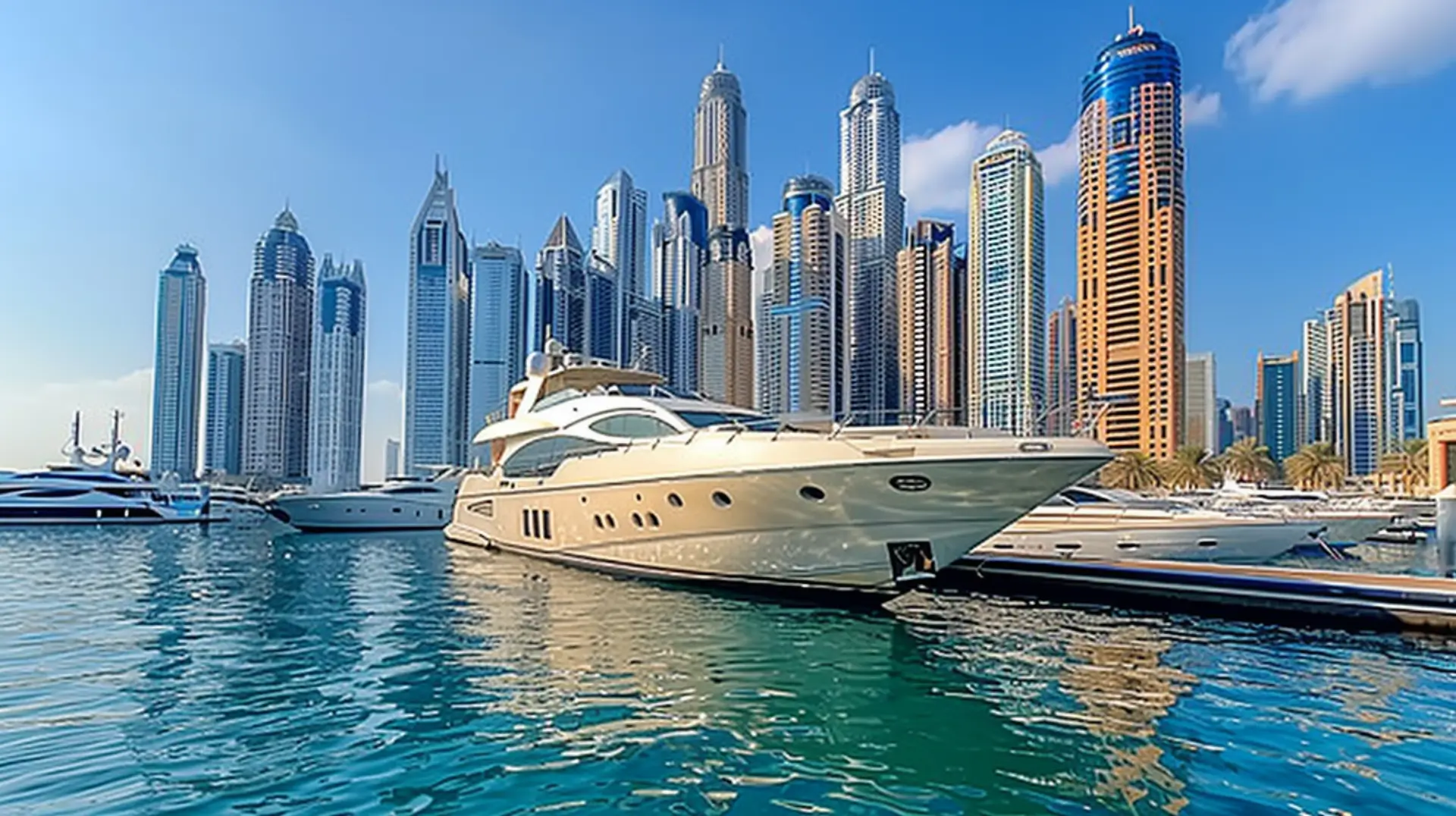 Dubai Marina, where luxury waterfront living meets premier yachting