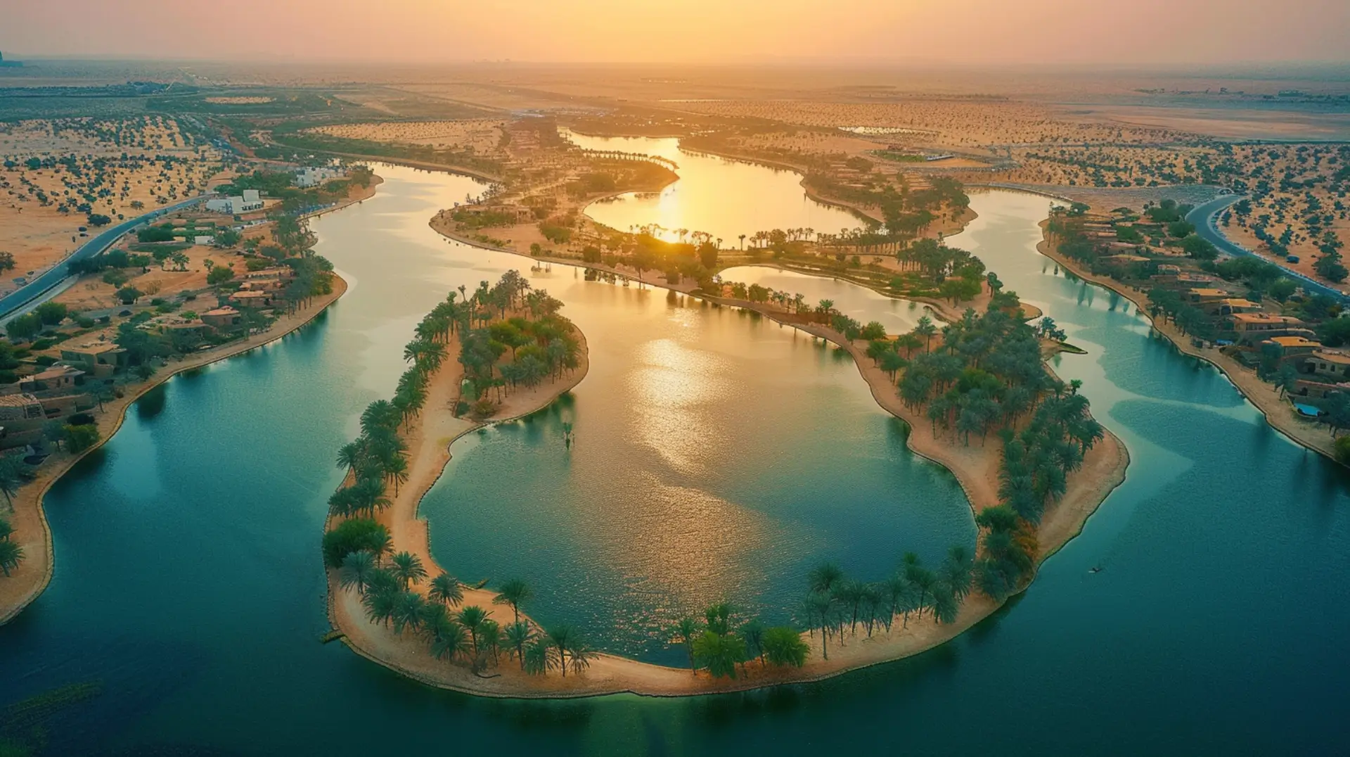 Al Qudra Lakes, a man-made miracle and wildlife refuge in the desert landscape