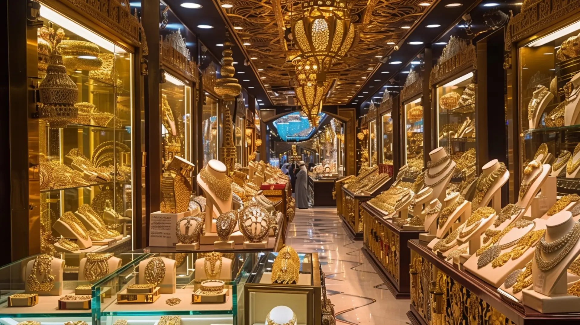 See where precious metals and gemstones shine at Dubai Gold Souk