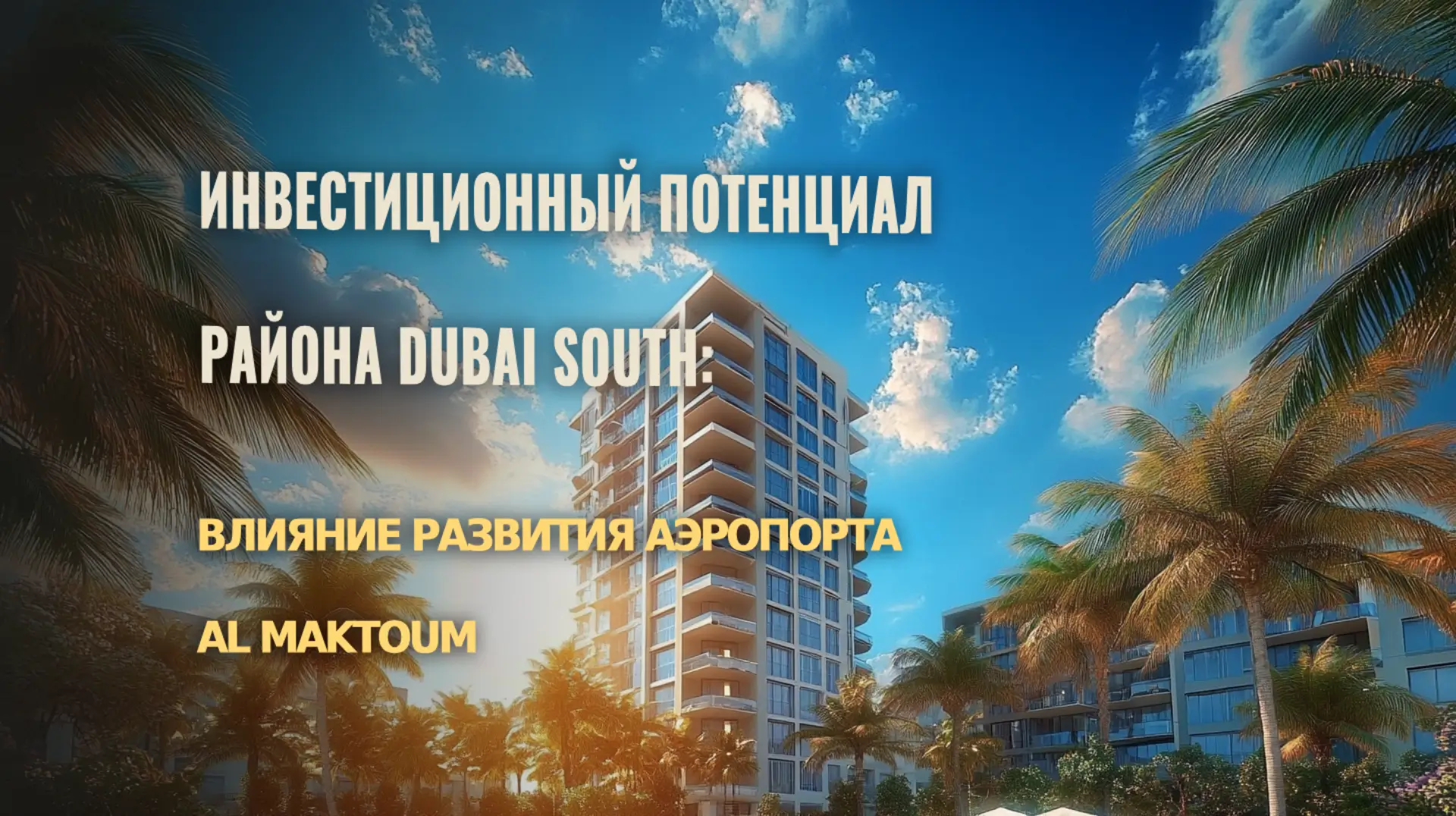 Инвестиционные возможности в Dubai South благодаря аэропорту Al Maktoum