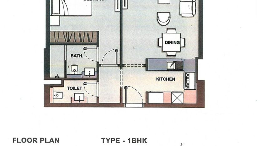 Квартира в ELYSEE HEIGHTS в Джумейра Вилладж Серкл, Дубай,    1 спальня, 69м2