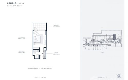 Apartment in AZIZI VISTA in Dubai Studio City, UAE 1 room, 42m2