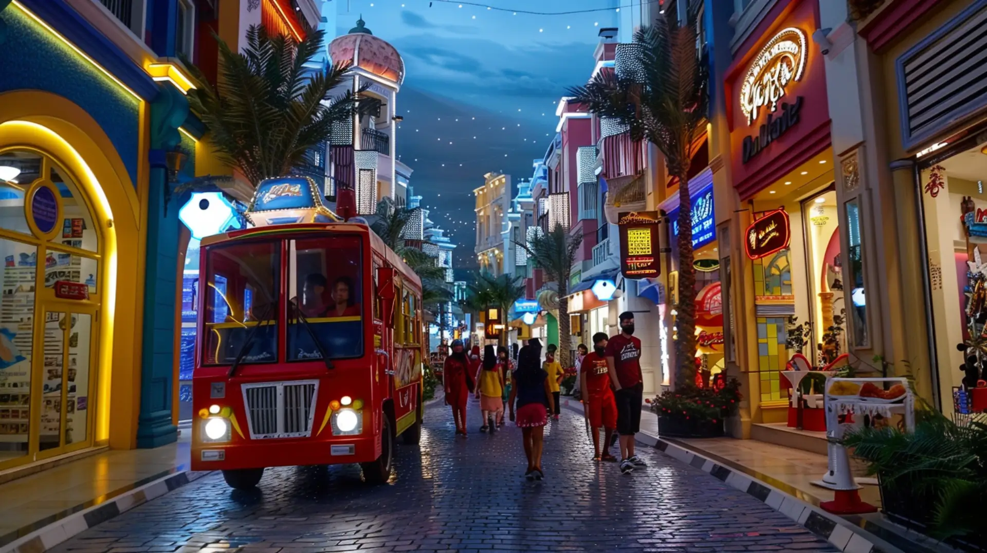 Children enjoying KidZania educational entertainment in the neighborhood Downtown Dubai