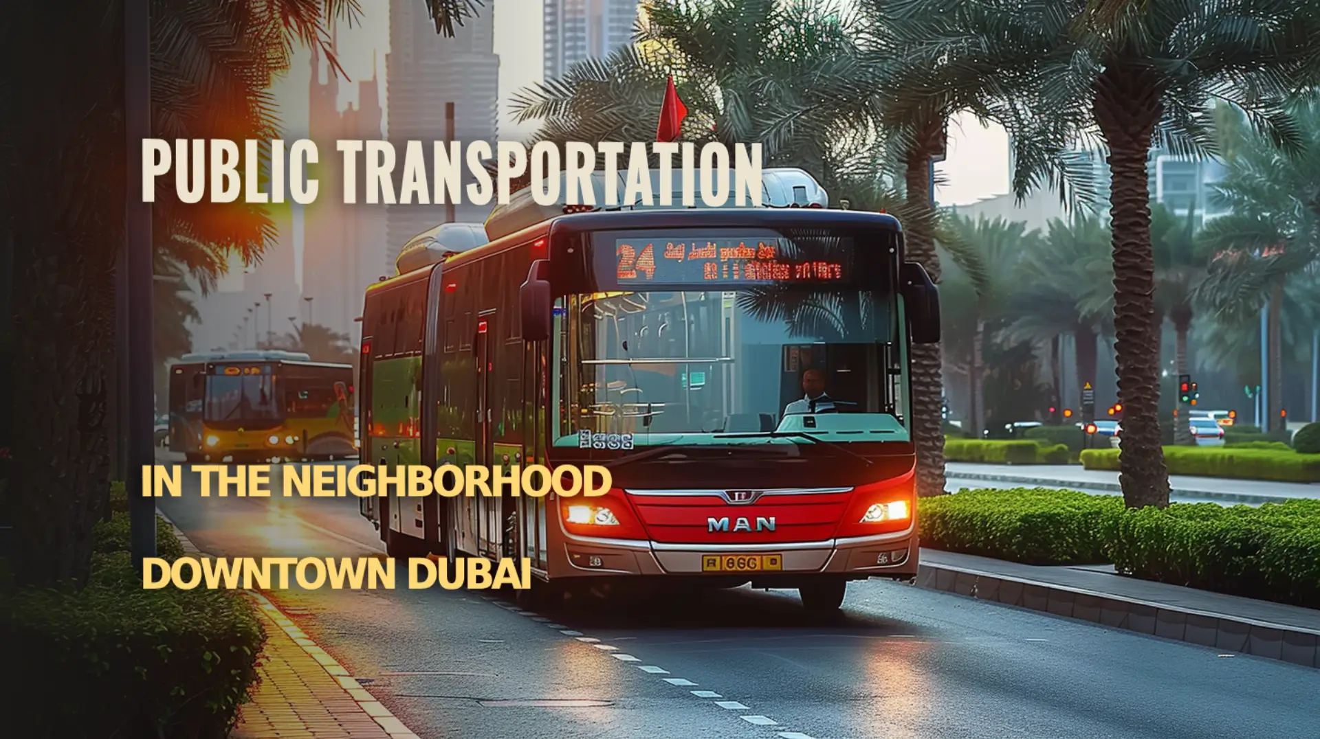 Bus services in the neighborhood Downtown Dubai 