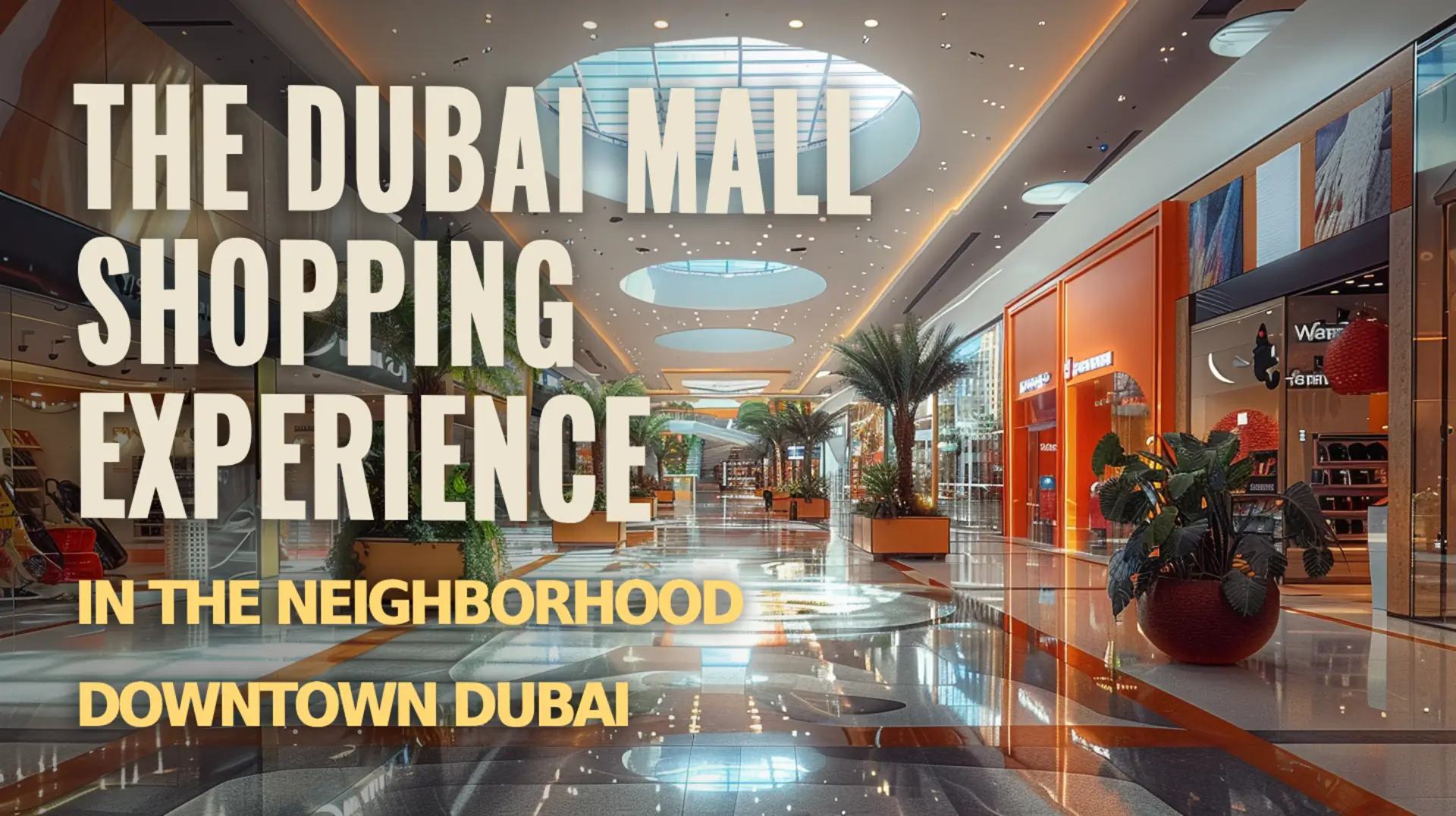 The Dubai Mall shopping experience in the neighborhood Downtown Dubai